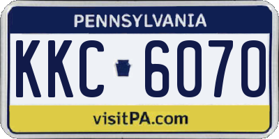 PA license plate KKC6070