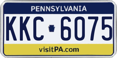 PA license plate KKC6075