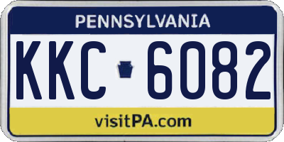 PA license plate KKC6082