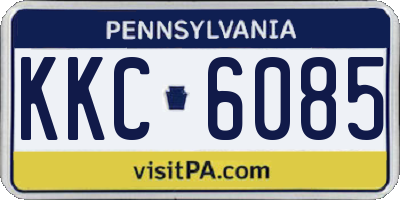 PA license plate KKC6085