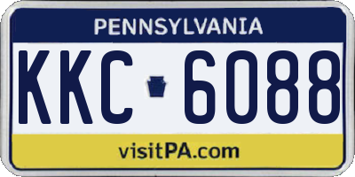 PA license plate KKC6088