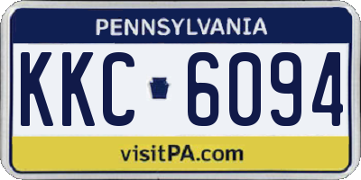 PA license plate KKC6094