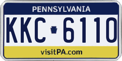 PA license plate KKC6110