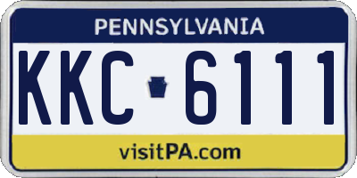 PA license plate KKC6111