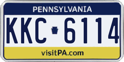 PA license plate KKC6114