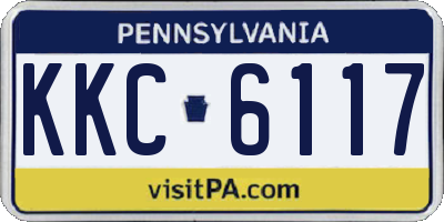 PA license plate KKC6117