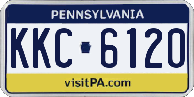 PA license plate KKC6120