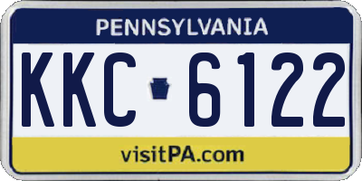 PA license plate KKC6122