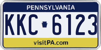 PA license plate KKC6123