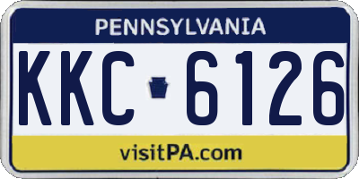 PA license plate KKC6126