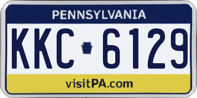 PA license plate KKC6129