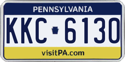 PA license plate KKC6130