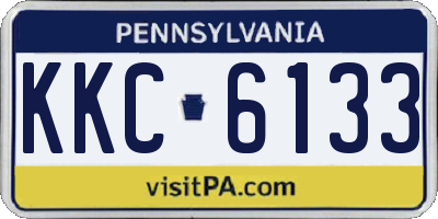 PA license plate KKC6133