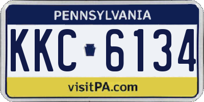PA license plate KKC6134