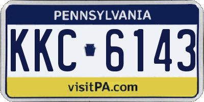 PA license plate KKC6143