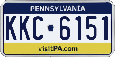 PA license plate KKC6151