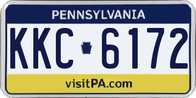 PA license plate KKC6172