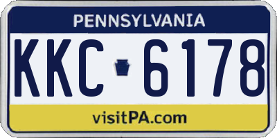PA license plate KKC6178