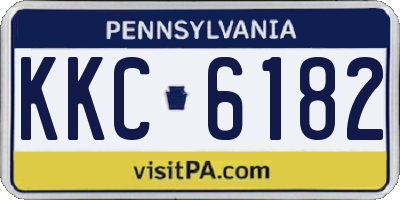 PA license plate KKC6182