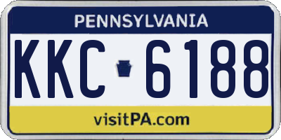 PA license plate KKC6188