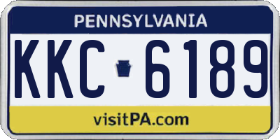 PA license plate KKC6189