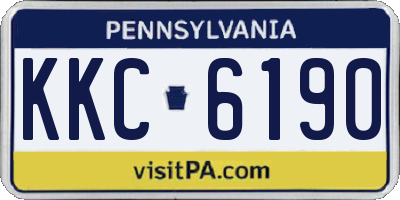 PA license plate KKC6190