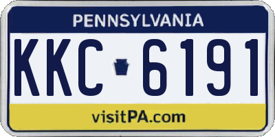 PA license plate KKC6191