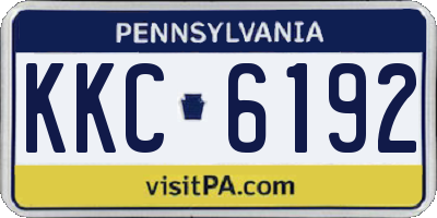 PA license plate KKC6192