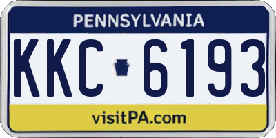 PA license plate KKC6193