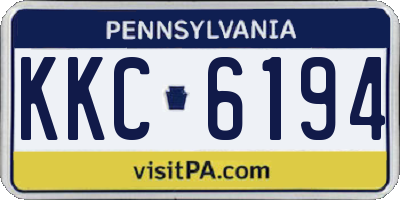 PA license plate KKC6194