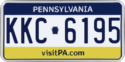 PA license plate KKC6195