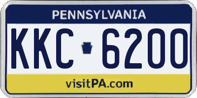PA license plate KKC6200