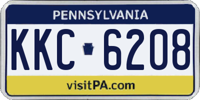PA license plate KKC6208