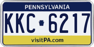 PA license plate KKC6217