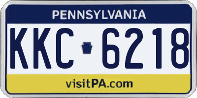 PA license plate KKC6218
