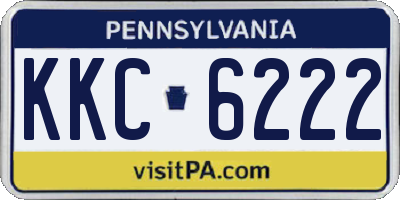 PA license plate KKC6222