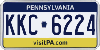 PA license plate KKC6224