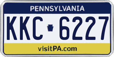 PA license plate KKC6227