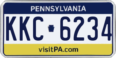 PA license plate KKC6234