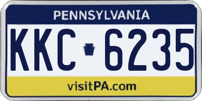 PA license plate KKC6235