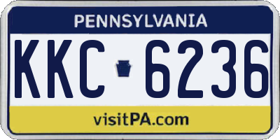 PA license plate KKC6236