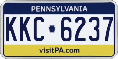 PA license plate KKC6237