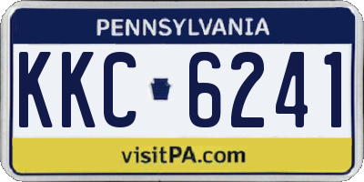 PA license plate KKC6241