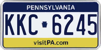 PA license plate KKC6245
