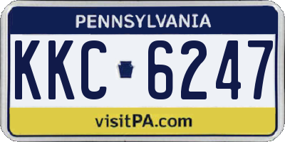 PA license plate KKC6247