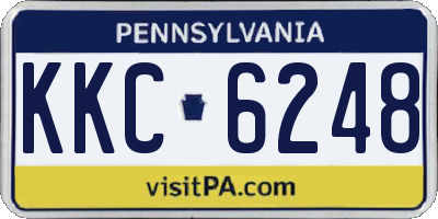 PA license plate KKC6248