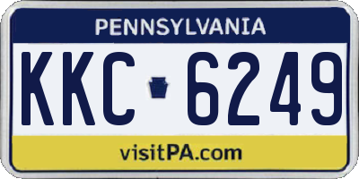 PA license plate KKC6249
