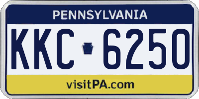 PA license plate KKC6250