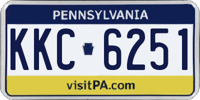 PA license plate KKC6251