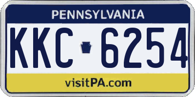 PA license plate KKC6254